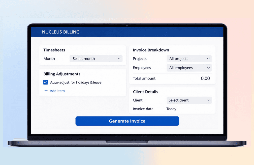 Nucleus Billing - Simpler, Easier Invoicing